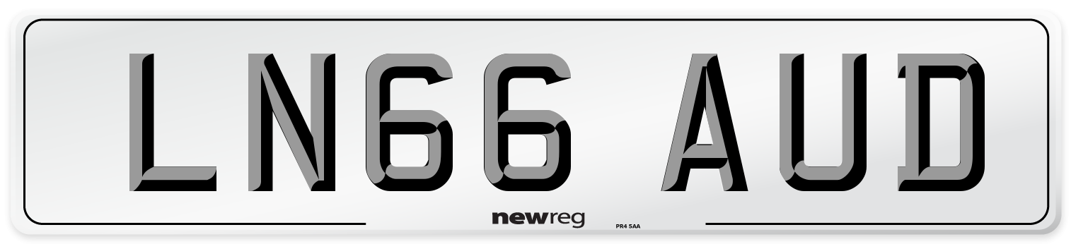 LN66 AUD Number Plate from New Reg